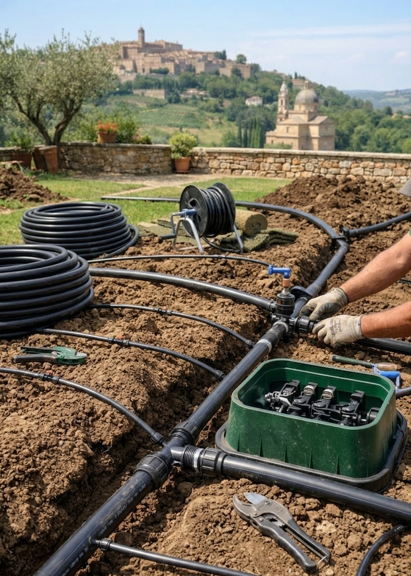 [Installazione impianto irrigazione professionale a Montepulciano - Il Tuo Giardiniere]